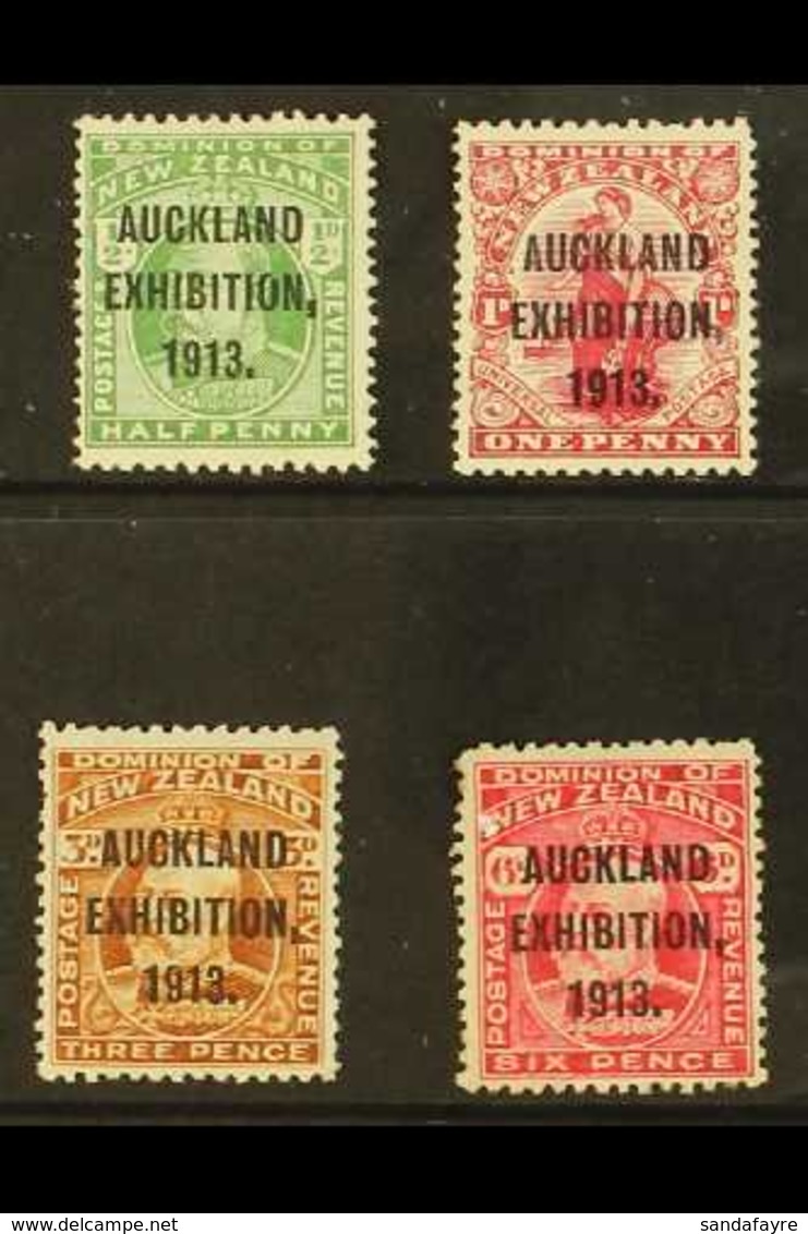1913 "Auckland Exhibition" Overprints Complete Set, SG 412/415, Fine Mint. (4 Stamps) For More Images, Please Visit Http - Sonstige & Ohne Zuordnung