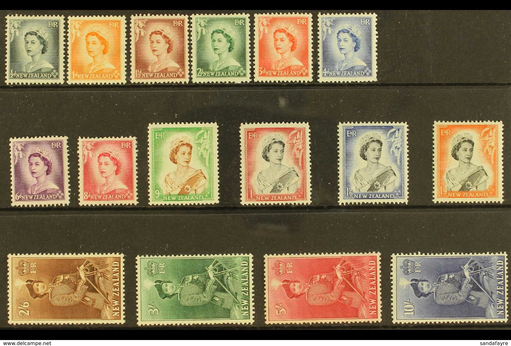 1953-59 Definitive Set, SG 723/36, Never Hinged Mint (16 Stamps) For More Images, Please Visit Http://www.sandafayre.com - Sonstige & Ohne Zuordnung
