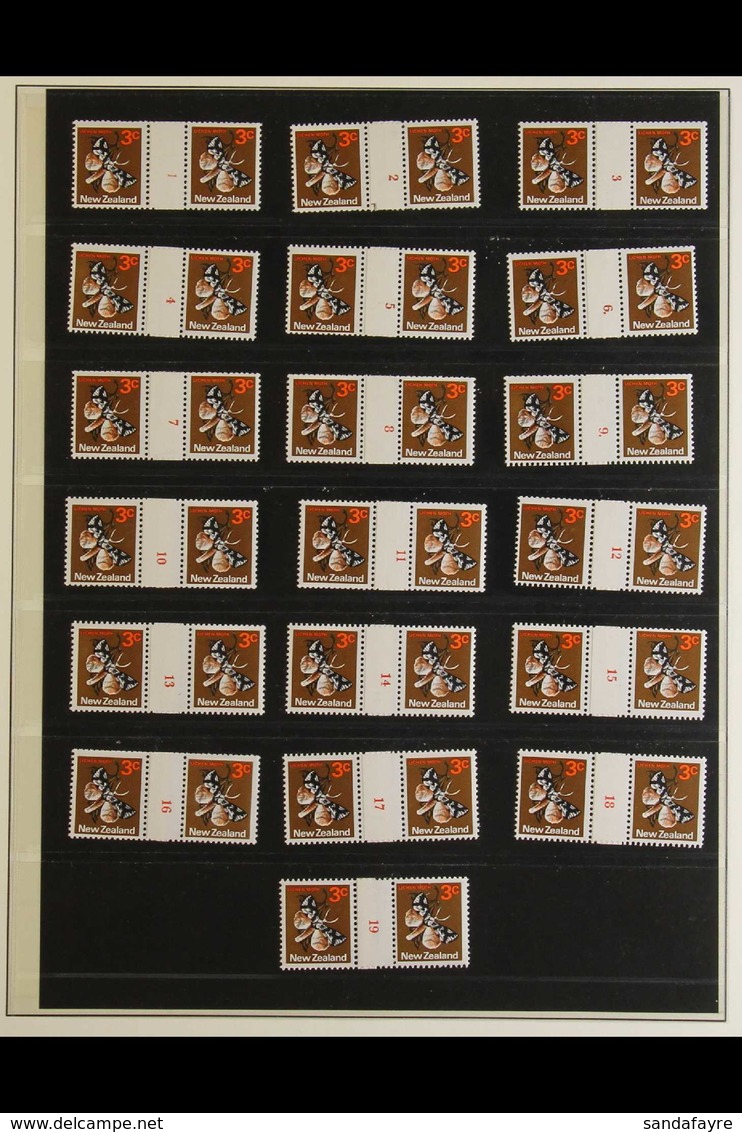 1970-6 DEFINITIVES COUNTER-COIL PAIRS GROUP 1 - WITH WATERMARK, COMPLETE COLLECTION Of Never Hinged Mint Decimal Definit - Sonstige & Ohne Zuordnung