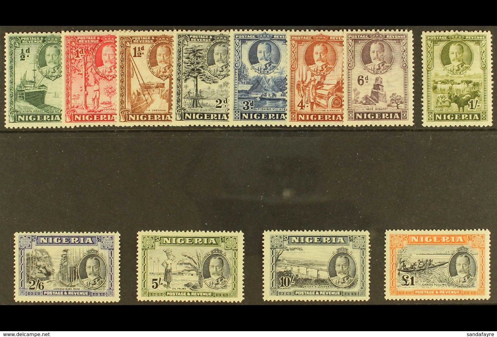 1936 Pictorials Set Complete, SG 34/45, Very Fine Mint (12 Stamps) For More Images, Please Visit Http://www.sandafayre.c - Nigeria (...-1960)