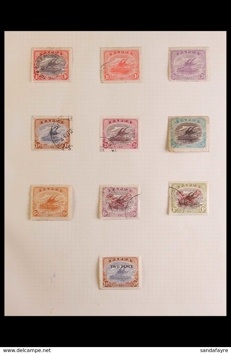 1911-40 ALL DIFFERENT GROUP On Album Pages, Includes 1930 Air Opt Set Of 3 Used, 1932-40 Range Of Values To 5s Used, 193 - Papua-Neuguinea