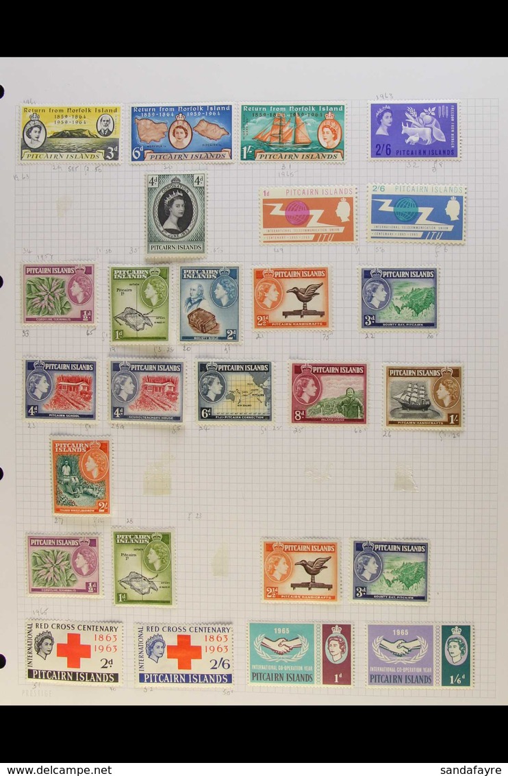 1953-1996 FINE MINT COLLECTION Presented On Album Pages With A Plethora Of Complete Commemorative Sets (340+ Stamps) For - Pitcairn