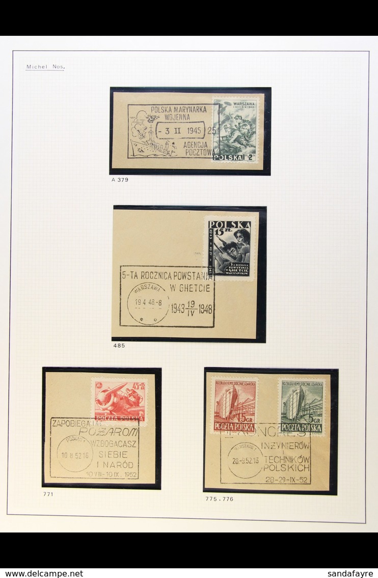 SPECIAL POSTMARKS COLLECTION 1945-95 Lovely Collection With A Good Range Of Issues On Large Pieces Tied By An All Differ - Autres & Non Classés