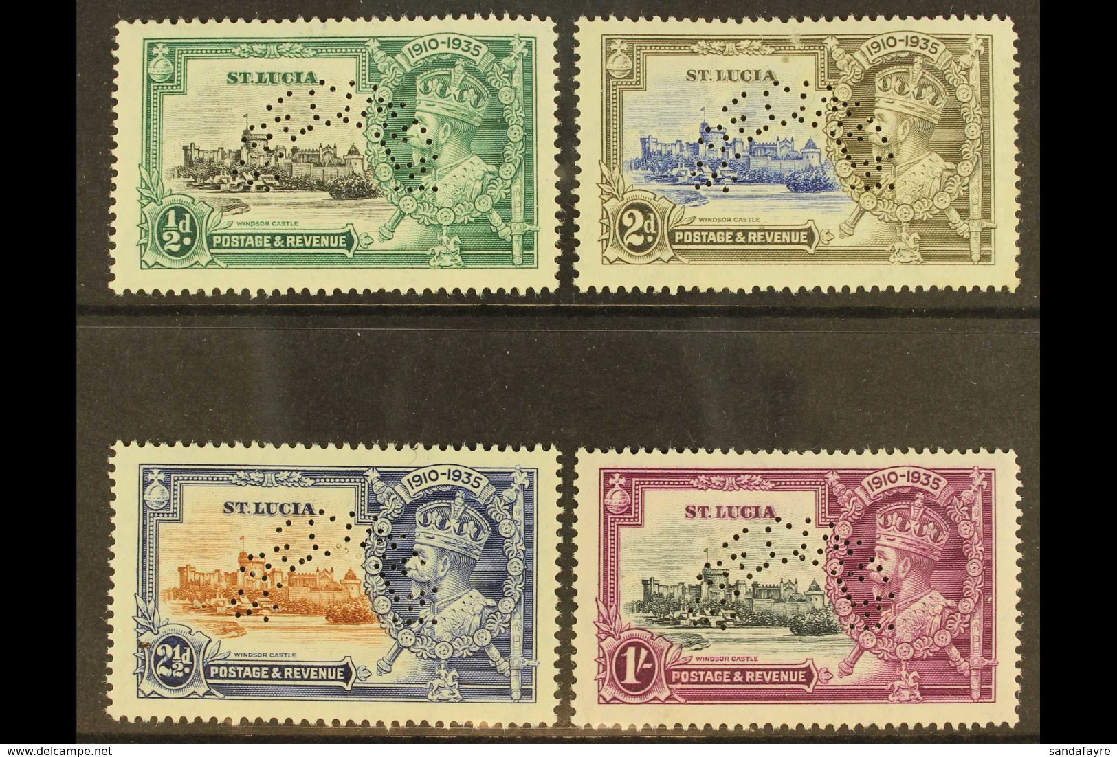 1935 Silver Jubilee Set Complete, Perforated "Specimen", SG 109s/12s, Very Fine Mint, Part Og. For More Images, Please V - Ste Lucie (...-1978)