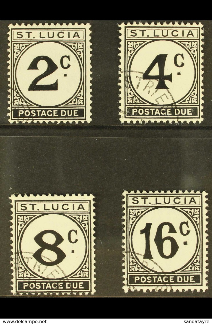 POSTAGE DUES 1949-52 Chalky Paper Complete Set, SG D7a/10a, Very Fine Cds Used, Very Fresh. (4 Stamps) For More Images,  - Ste Lucie (...-1978)