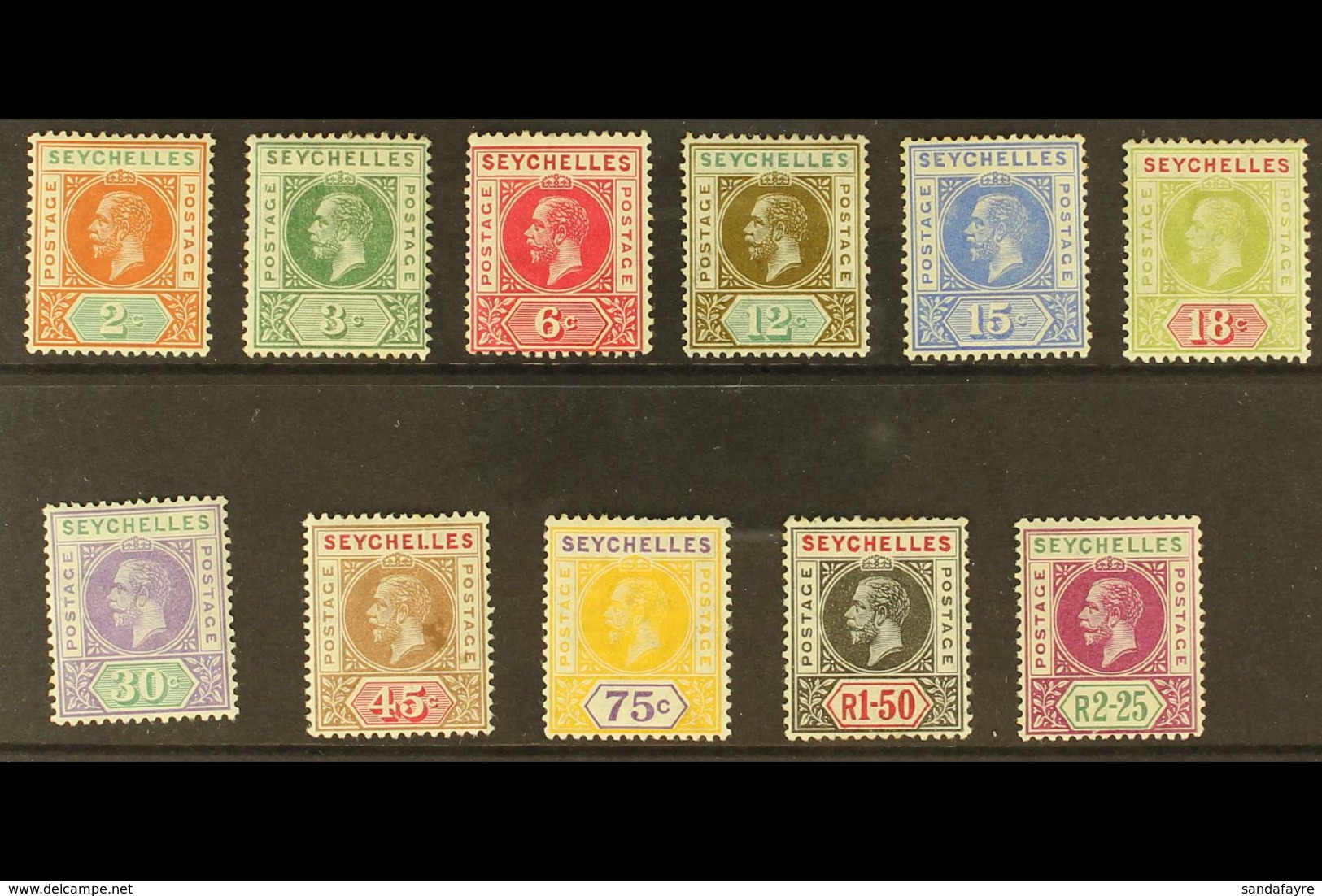 1912-16 KGV Complete Set, SG 71/81, Very Fine Mint. Fresh! (11 Stamps) For More Images, Please Visit Http://www.sandafay - Seychelles (...-1976)