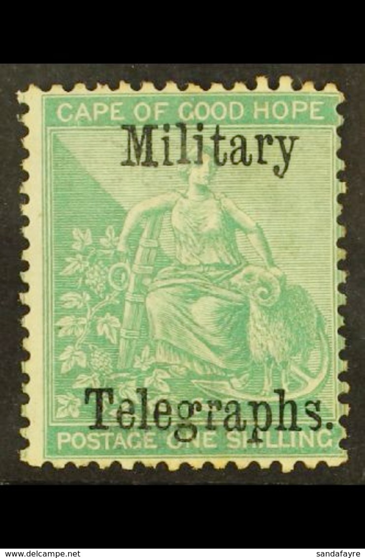 CAPE OF GOOD HOPE MILITARY TELEGRAPHS 1885 1s Green, Wmk Crown CC, Ovptd, Barefoot 2, Mint. For More Images, Please Visi - Ohne Zuordnung