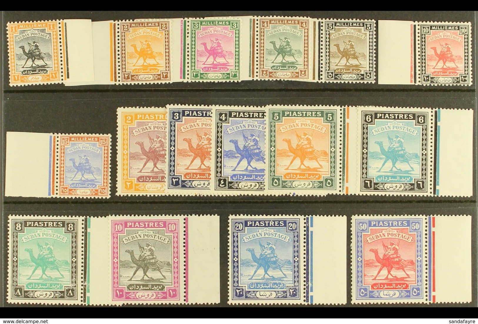 1948 Arab Postman Complete Set, SG 96/111, Never Hinged Mint Marginal Examples. Lovely! (16 Stamps) For More Images, Ple - Soudan (...-1951)