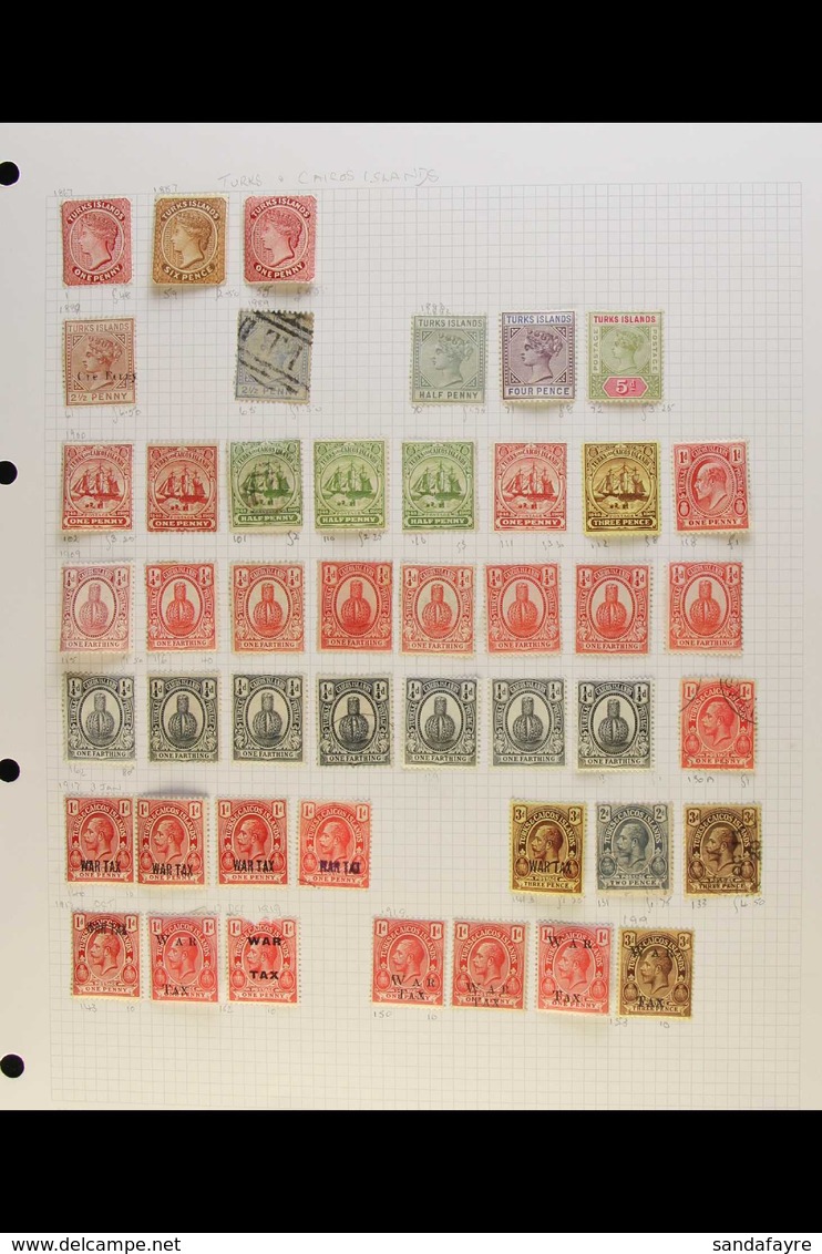 1867-1990 SMALL COLLECTION. A Mint & Used (mainly Mint) Range Presented On Album Pages That Includes QV Mint To 4d, 5d & - Turks & Caicos (I. Turques Et Caïques)