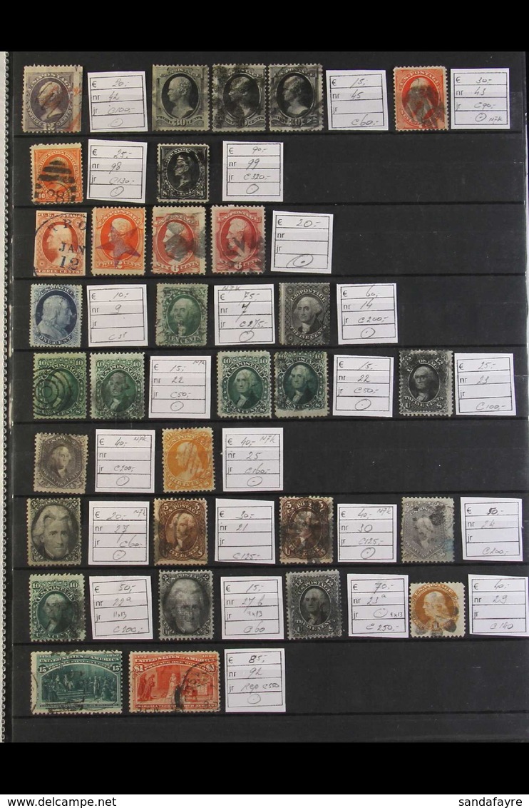 1851-1894 USED ASSEMBLY OF 'BETTER STAMPS' On A Stock Page, Includes 1857-61 1c, 10c & 12c, 1861-62 10c (x4), 12c, 24c & - Autres & Non Classés