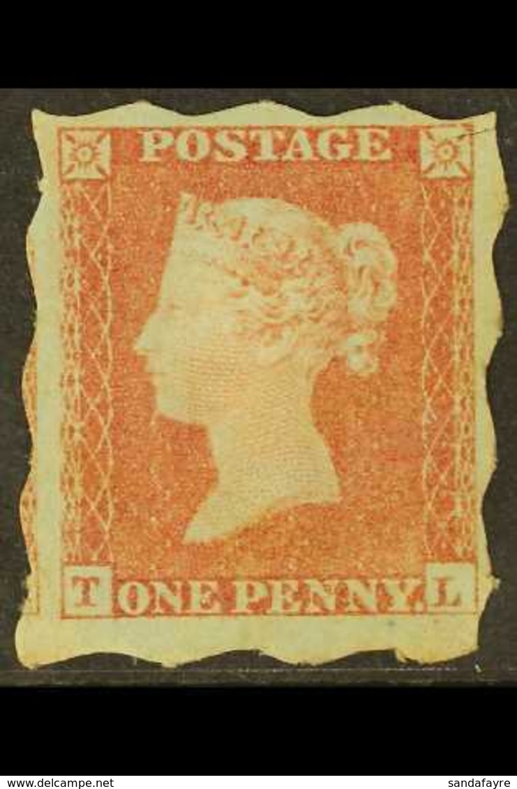 1841 1d Red- Brown 'TL' Apparently With A "TREASURY" ROULETTE, Never Hinged Mint With A Minute Cut At Upper Right Corner - Sonstige & Ohne Zuordnung