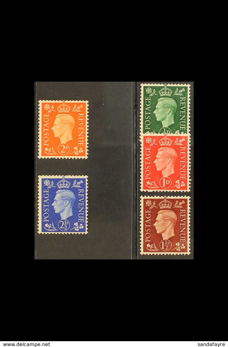 1937-47 Dark Colours Wmk Sideways Set Complete, SG 462a/66a, Never Hinged Mint (5 Stamps) For More Images, Please Visit  - Non Classés