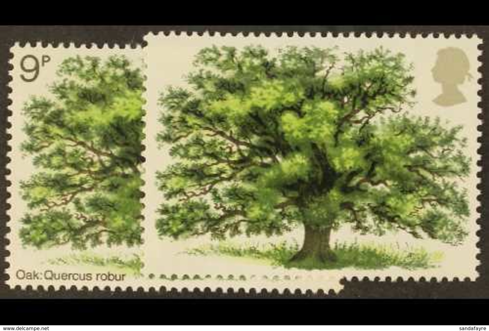 1973 9p Tree With BROWNISH BLACK MISSING (value And Inscription), SG 922a, Never Hinged Mint. Scarce And Impressive. For - Autres & Non Classés