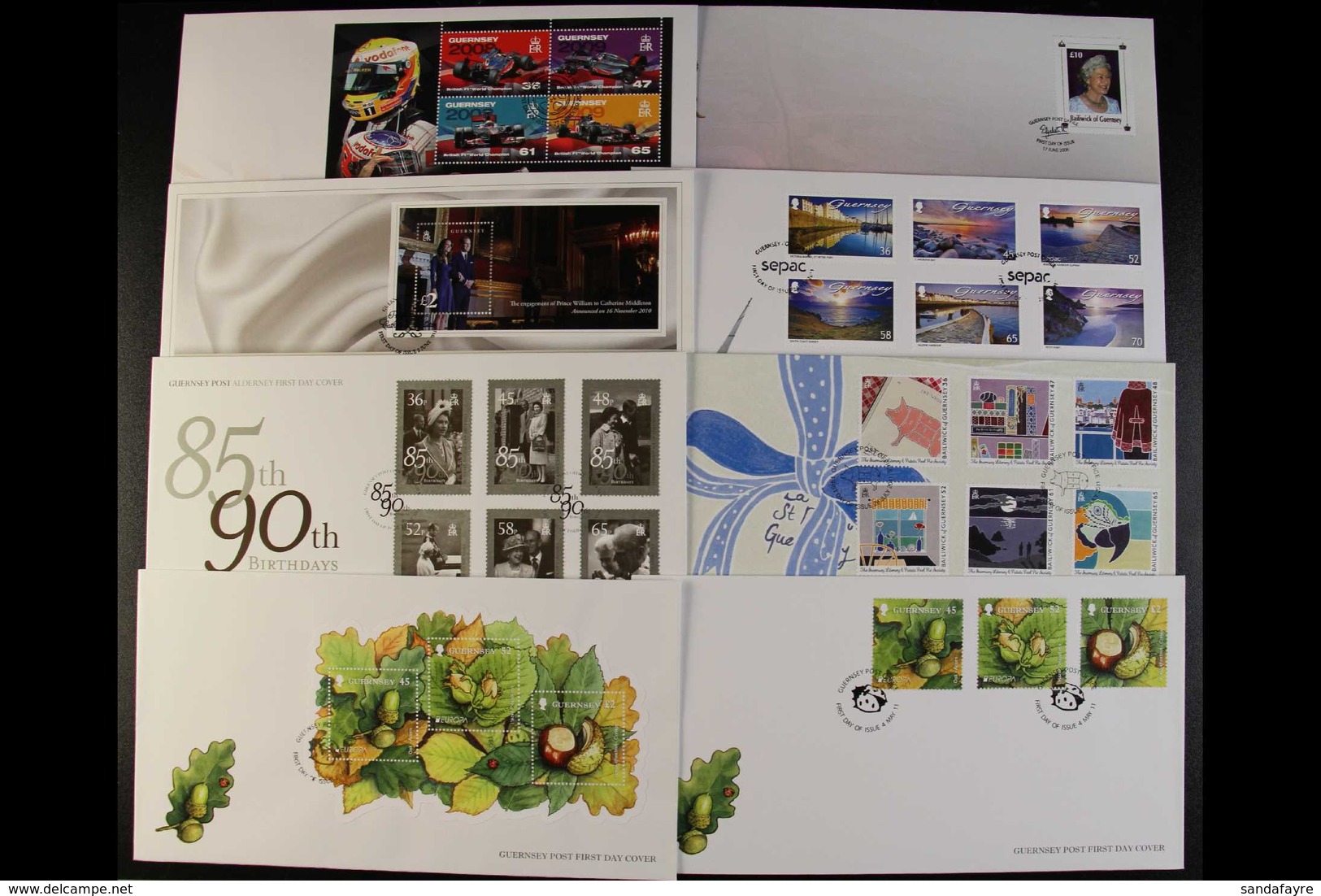 GUERNSEY 1970-2011 FIRST DAY COVERS COLLECTION. An Attractive, ALL DIFFERENT Collection Of Illustrated, Unaddressed Cove - Altri & Non Classificati