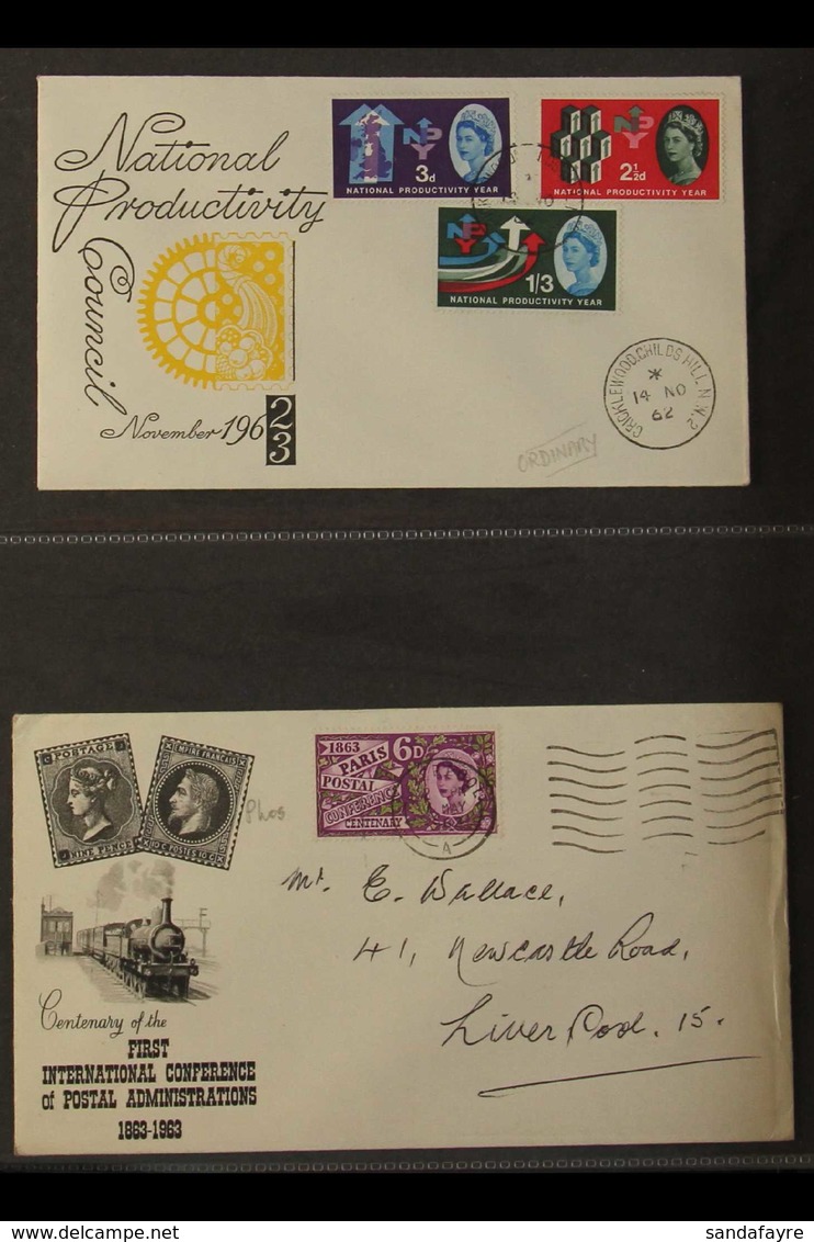 1953-1997  COMMEMORATIVE COVERS COLLECTION IN 8 ALBUMS Mostly Typed Address Or Unaddressed (a Few Earlier Hand Addressed - FDC
