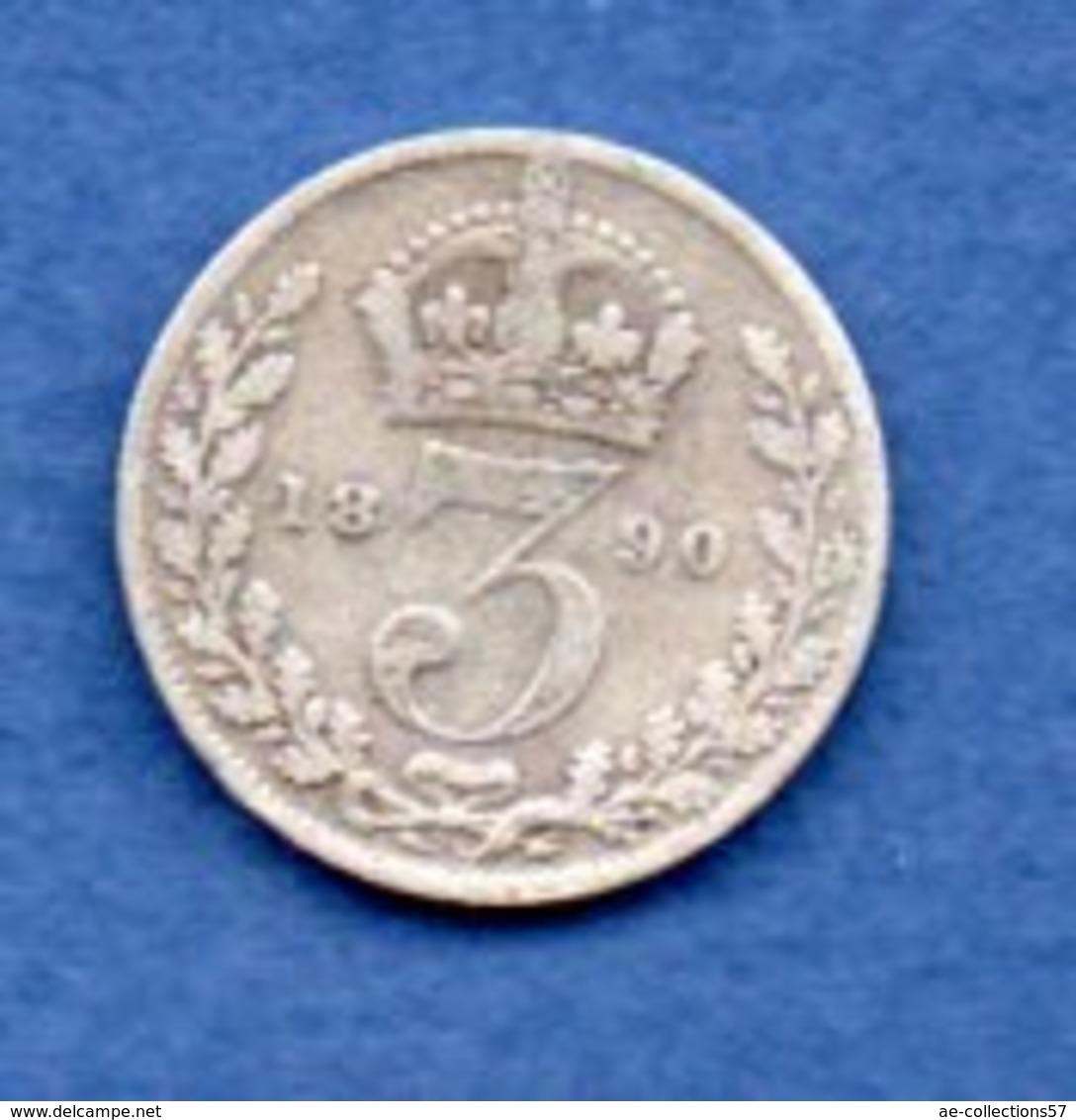 Grande Bretagne -- 3 Pence 1890 -  état  TB - F. 3 Pence