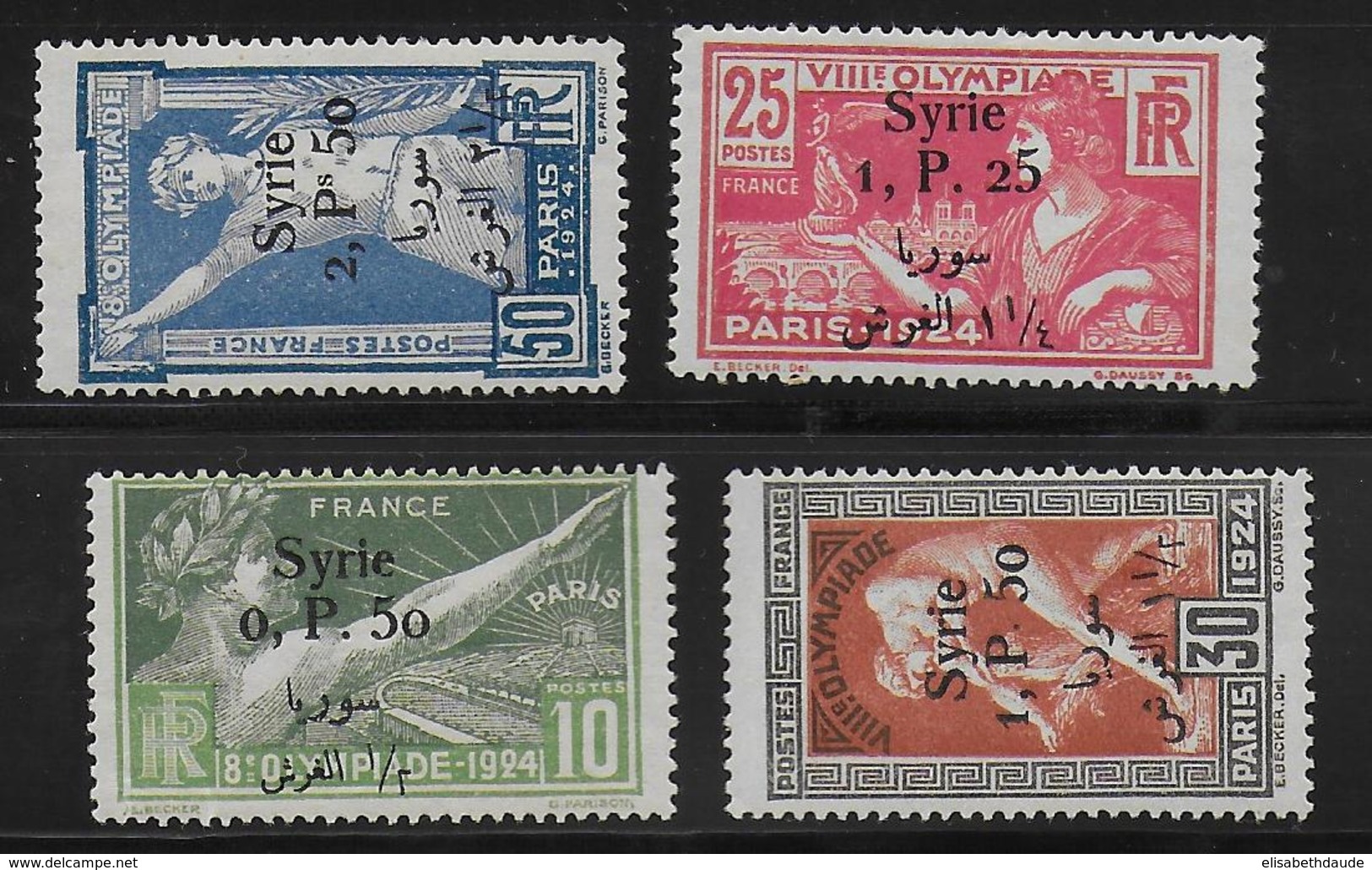 SYRIE - 1924 - YVERT N° 149/152 * - COTE = 184 EUR. - CHARNIERE - JEUX OLYMPIQUES De PARIS - Unused Stamps