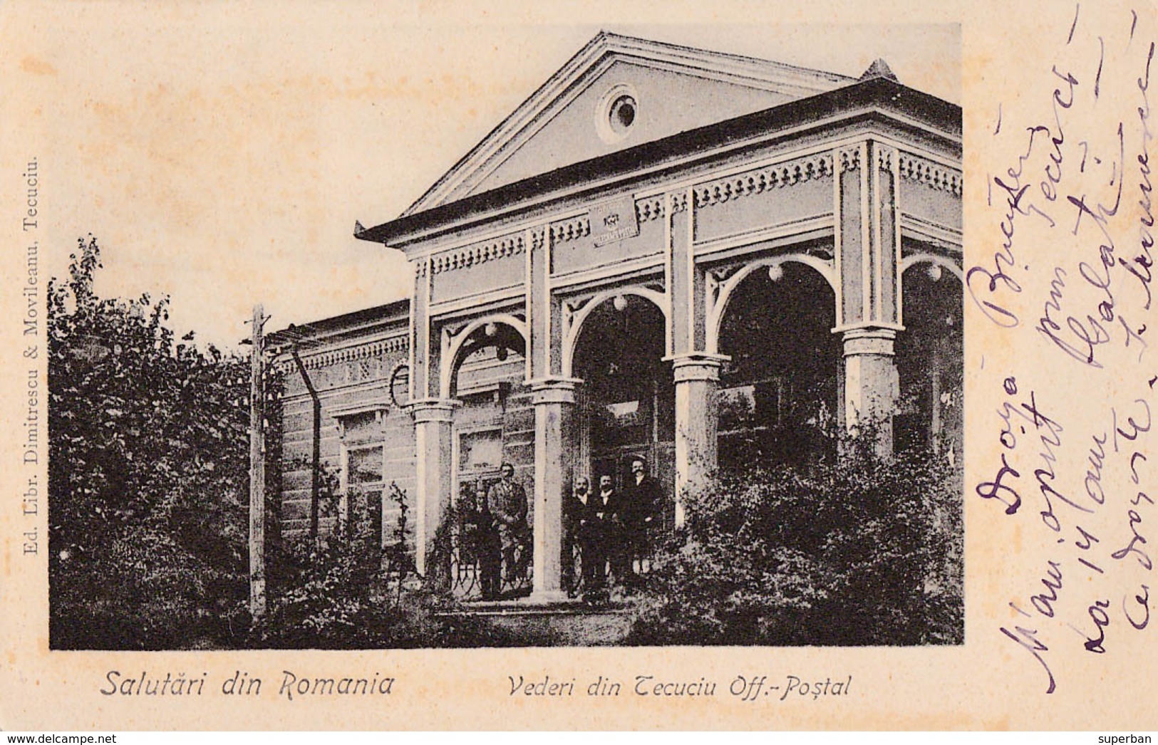 SALUTARI Din ROMANIA : TECUCI - OFICIUL POSTAL / THE POST OFFICE - FORERUNNER / PRÉCURSEUR ~ 1900 - RRR !!! (ab914) - Roumanie