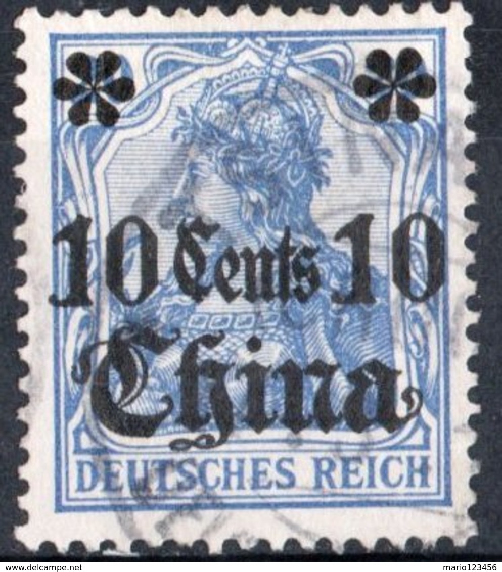 GERMANIA, CINA, CHINA, UFFICIO POSTALE, 1905, FRANCOBOLLI USATI Michel 31    Scott 40 - Cina (uffici)