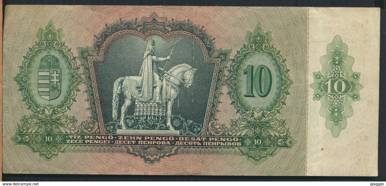 °°° HUNGARY - 10 PENGO 1936 °°° - Hungría