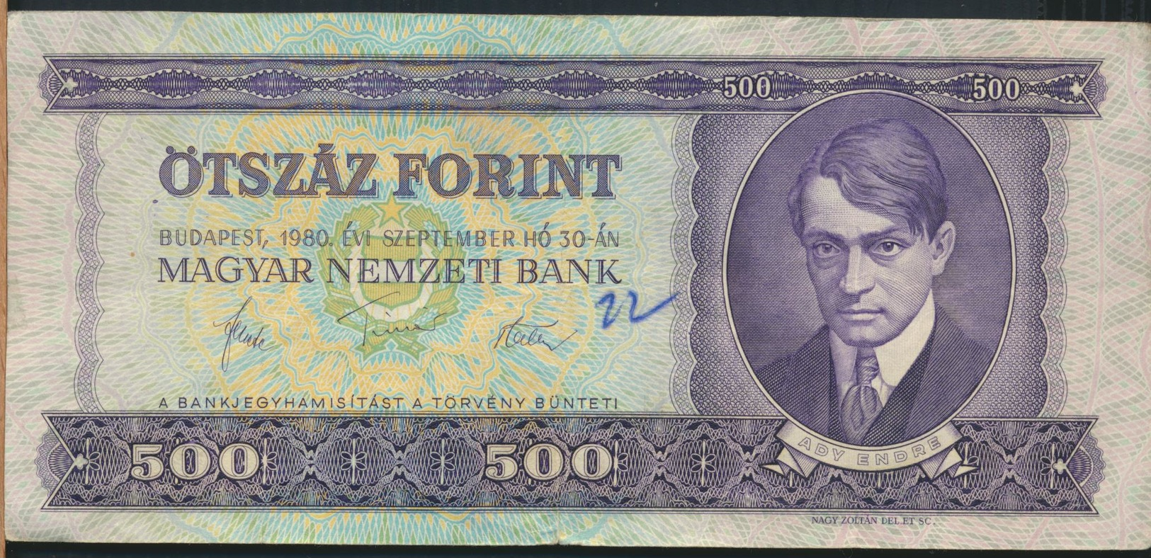 °°° HUNGARY - 500 FORINT 1980 °°° - Ungheria