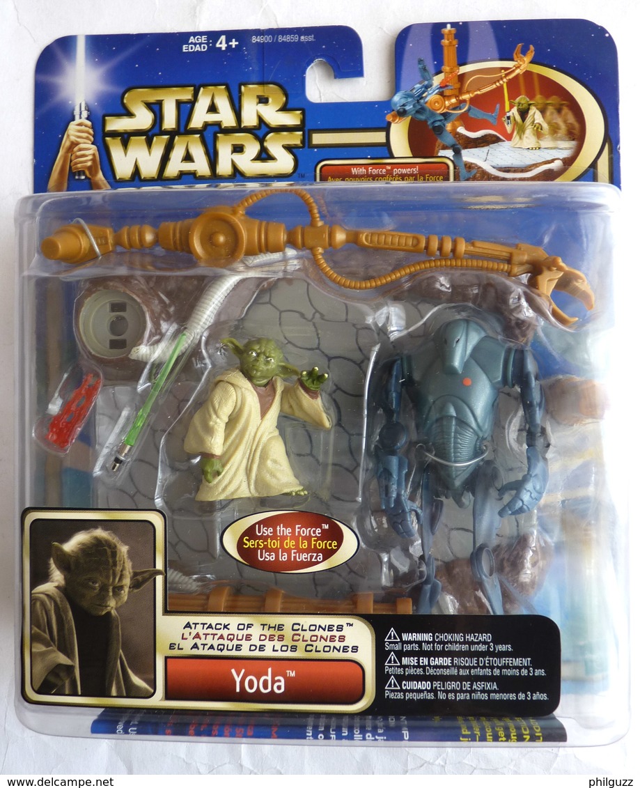 STAR WARS 2002 BLISTER ATTACK OF THE CLONE  FIGURINE YODA Sers Toi De La Force Blister US - Episode II