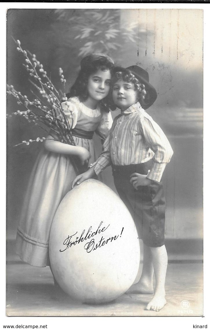 CPA.   ENFANT.....ARTISTIQUE.. LES SOEURS REINWALD.... FRÖHLICHEOSTERN...1911..TBE SCAN - Ritratti