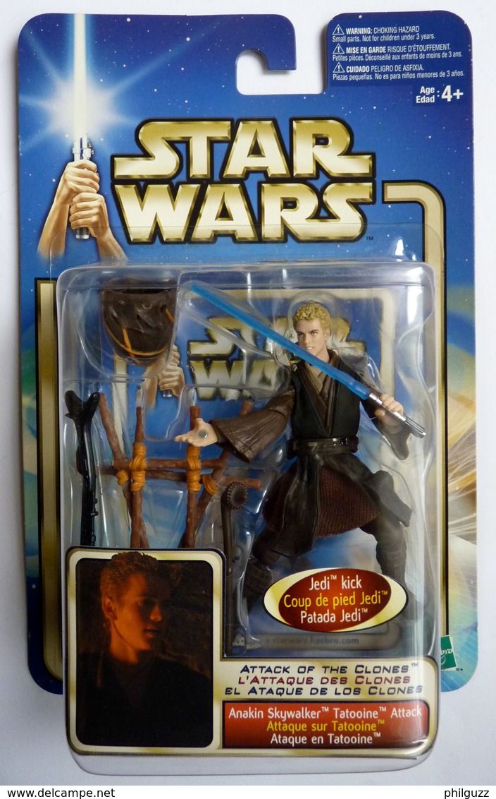 STAR WARS 2002 BLISTER ATTACK OF THE CLONE FIGURINE  ANAKIN SKYWALKER Attaque Sur Tatooine Blister EU - Episodio II