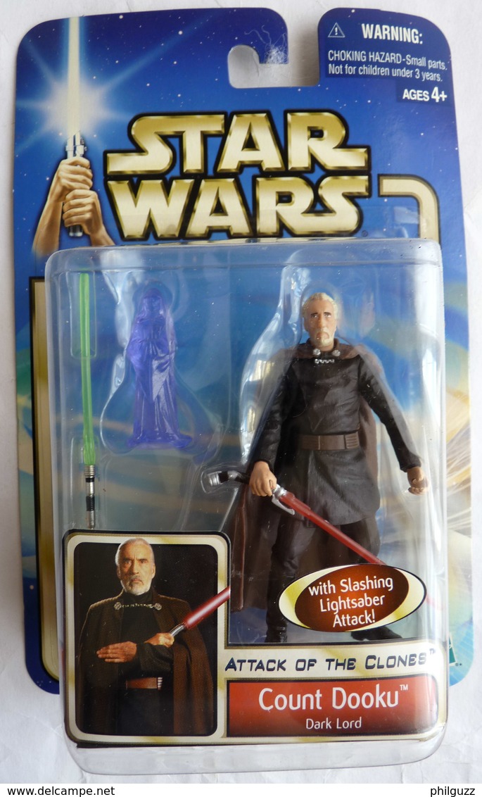 STAR WARS 2002 BLISTER ATTACK OF THE CLONE  FIGURINE  COUNT DOOKU Blister US - Episodio II