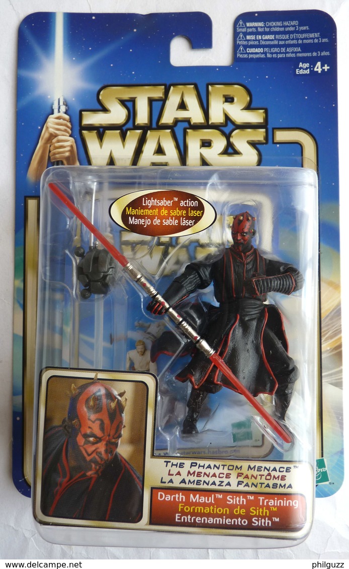 STAR WARS 2002 BLISTER ATTACK OF THE CLONE FIGURINE  DARTH MAUL Sith Training Blister EU - Episodio II