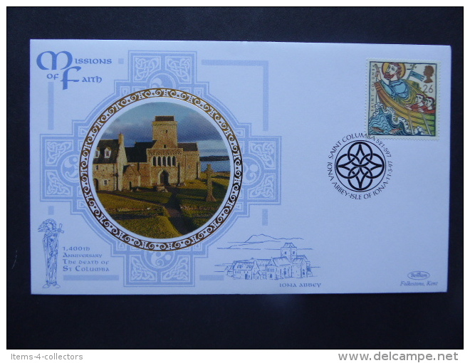 GREAT BRITAIN [UK] SG 1972-75 RELIGIOUS ANNIVERSARIES POSTMARK IONA ABBEY ISLES OF IONA FDC - Unclassified