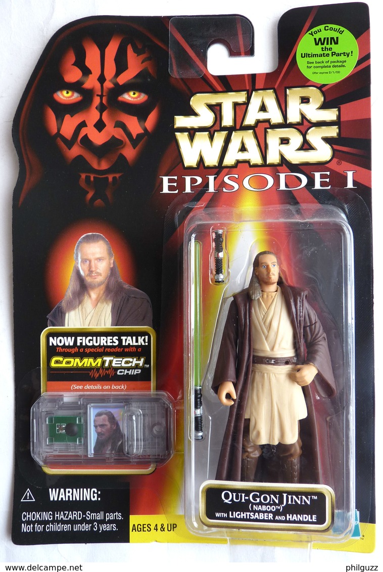 STAR WARS 1995 BLISTER US EPISODE I  FIGURINE QUI-GON JINN Naboo - Episodio I