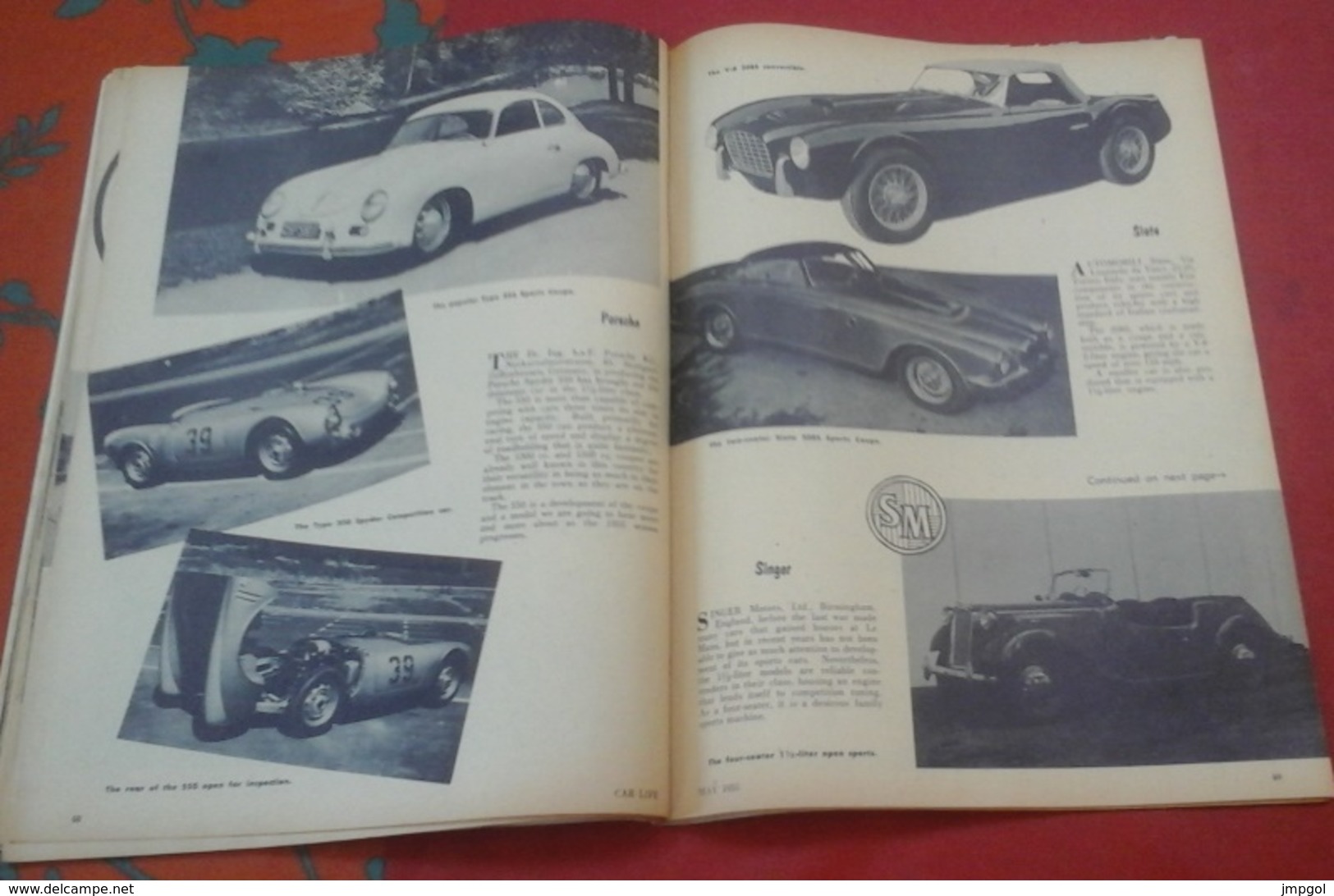 Rare Revue Vintage Automobile Américaine Car Life Mai 1955 Voitures Sports 1955 MG Porsche Maserati Ferrari Aston Martin - Autres & Non Classés