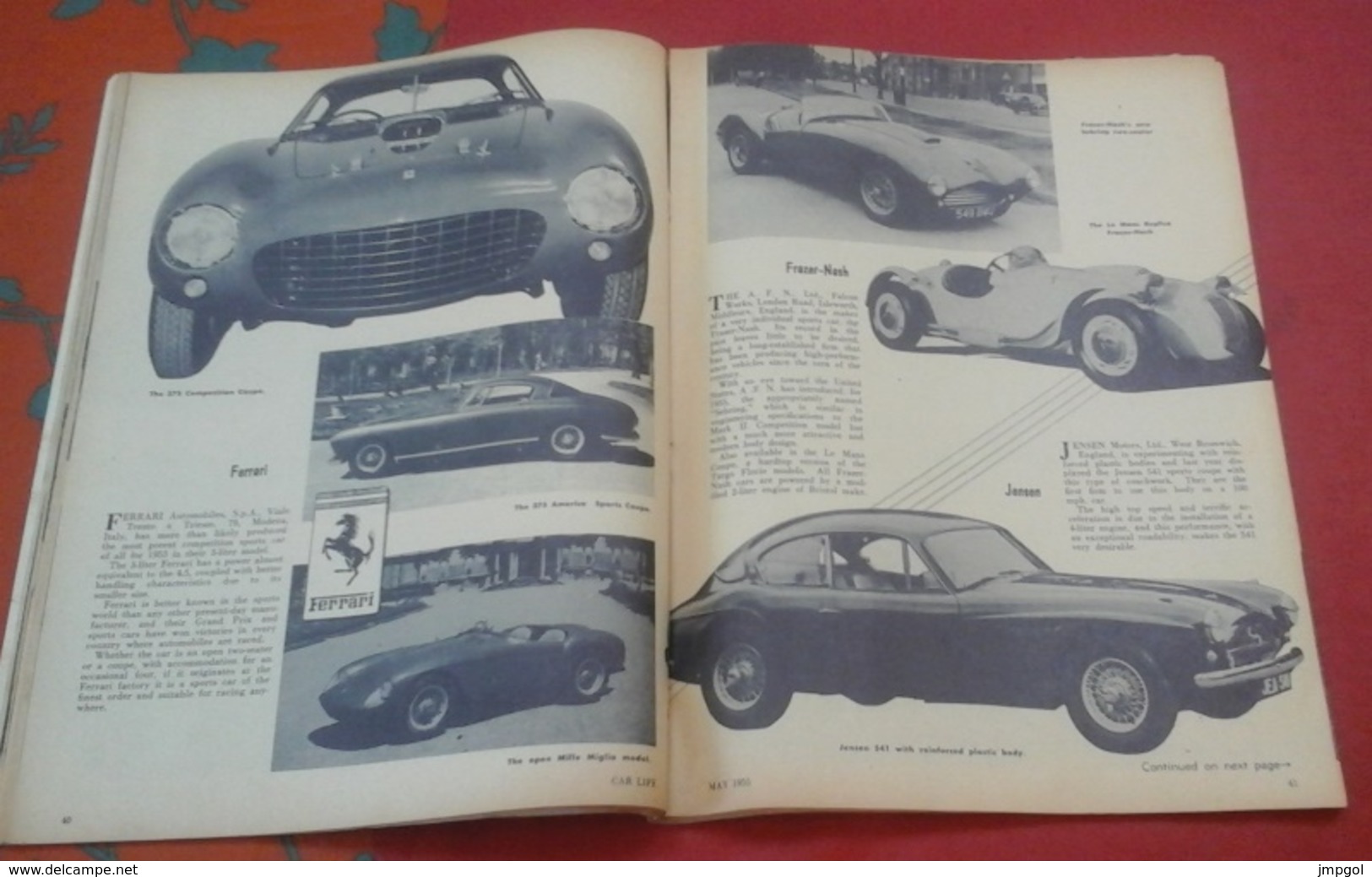 Rare Revue Vintage Automobile Américaine Car Life Mai 1955 Voitures Sports 1955 MG Porsche Maserati Ferrari Aston Martin - Altri & Non Classificati