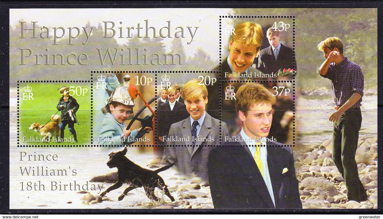 Falkland Islands 2000 Prince William's 18th Birthday M/s ** Mnh (39813) - Falklandeilanden