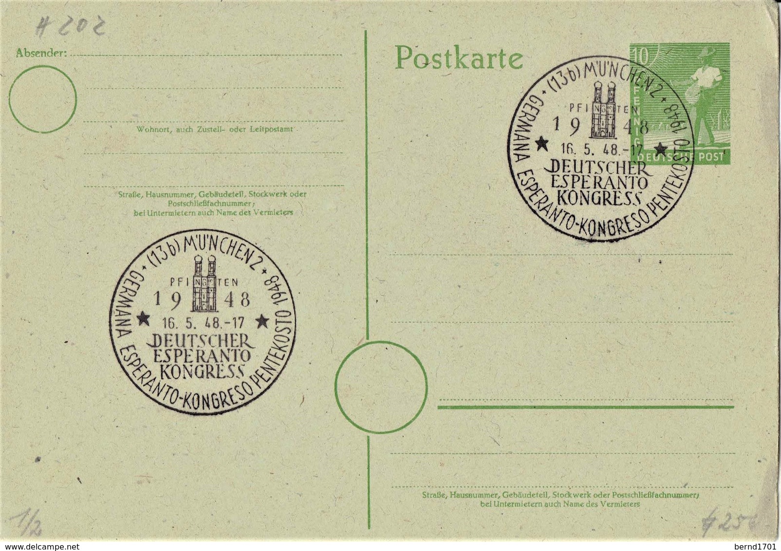 Germany - Sonderstempel / Special Cancellation (S269) - Esperanto