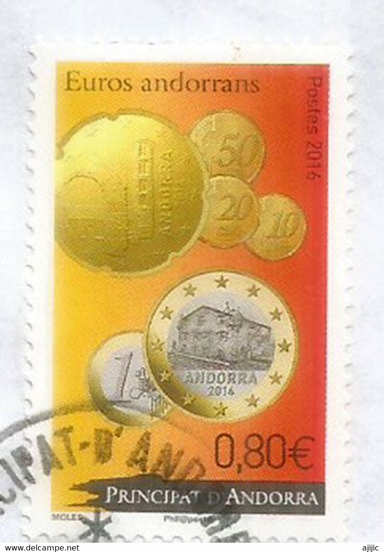 ANDORRA. Mise En Circulation Des Premières Pièces En Euro En ANDORRE, Oblitéré Sur Fragment Lettre - Oblitérés