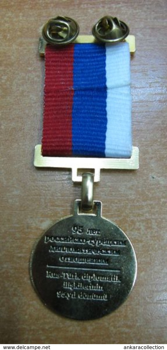 AC - 95th ANNIVERSARY OF DIPLOMATIC RELATIONS BETWEEN RUSSIA AND TURKEY 1920 - 2015 ​MEDAL - Administrations