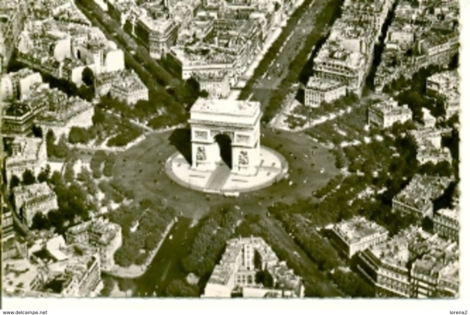 Postal Paris. La Place De L'Etoile Et L'Arc De Triomphe. Ref. 7-fra256 - Otros & Sin Clasificación
