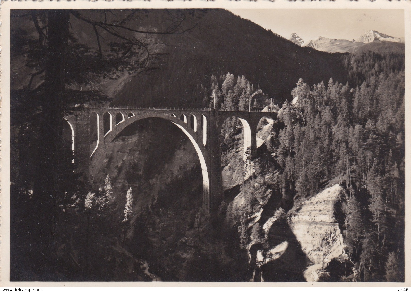 WIESEN VIADUKT AN DER LINIE FILISUR DAVONS   AUTENTICA 100% - Filisur