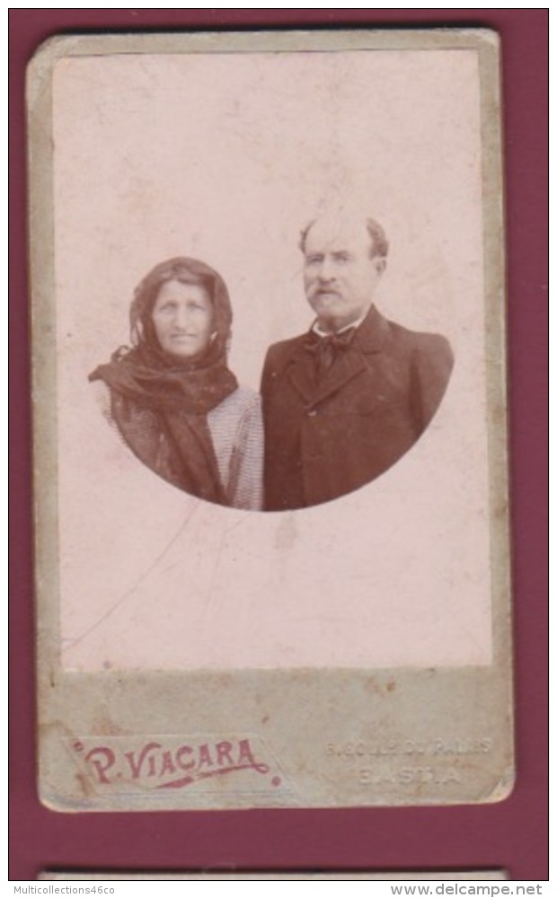 310718  - PHOTO CDV P VIACARA G Bd Du Palais BASTIA CORSE -  FRANCHI Couple - Identified Persons