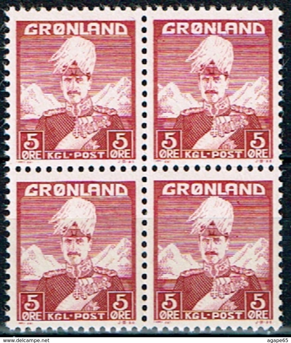 GROELANDIA, REY CHRISTIAN X, 5 ØRE - Used Stamps