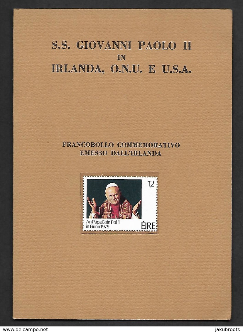 1979. FOUR  PAGE  SPECIAL  FOLDER  POPE  JOHN  PAUL  II VISIT  TO  IRLAND . - Blocs-feuillets