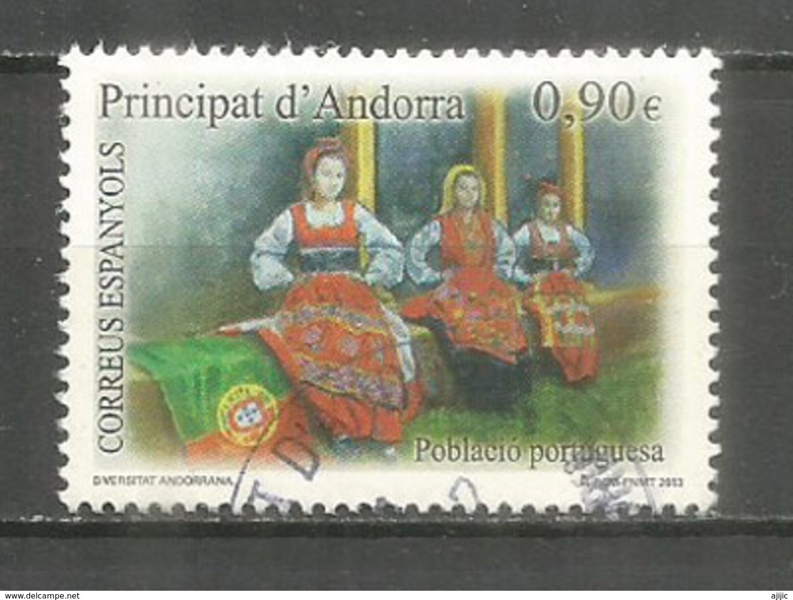 Communauté Portugaise D'Andorre, Un Timbre Oblitéré, 1 ère Qualité, Cachet Rond - Used Stamps