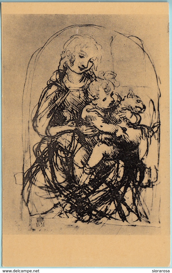 Leonardo Da Vinci La Vierge Au Chat - Madonna Del Gatto Londra British Museum (Fernand Nathan) - Virgen Mary & Madonnas