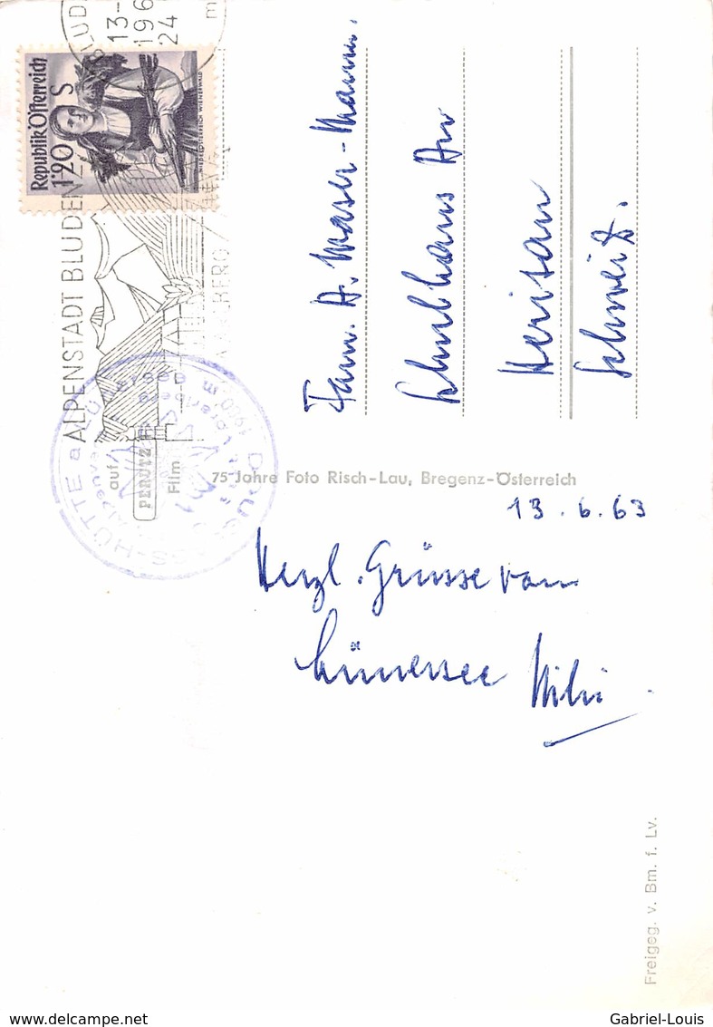 Schattenlagant -Lünersee Mit Bösen Tritt Geg. Kirschlispitzen ( Carte 10 X 15 Cm) - Brandertal