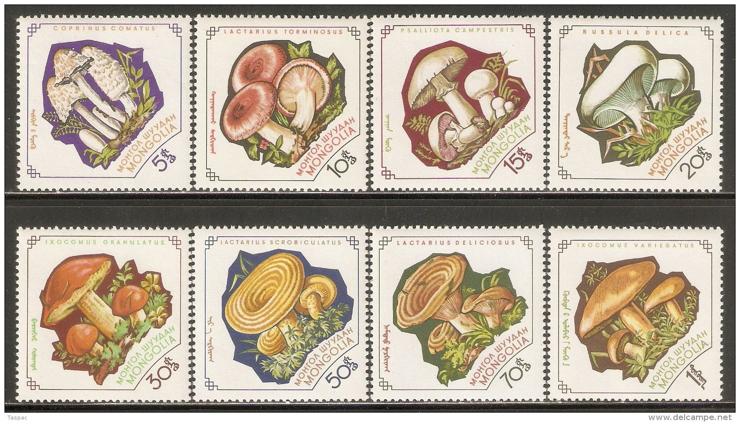 Mongolia 1964 Mi# 345-352 ** MNH - Mushrooms - Mongolie