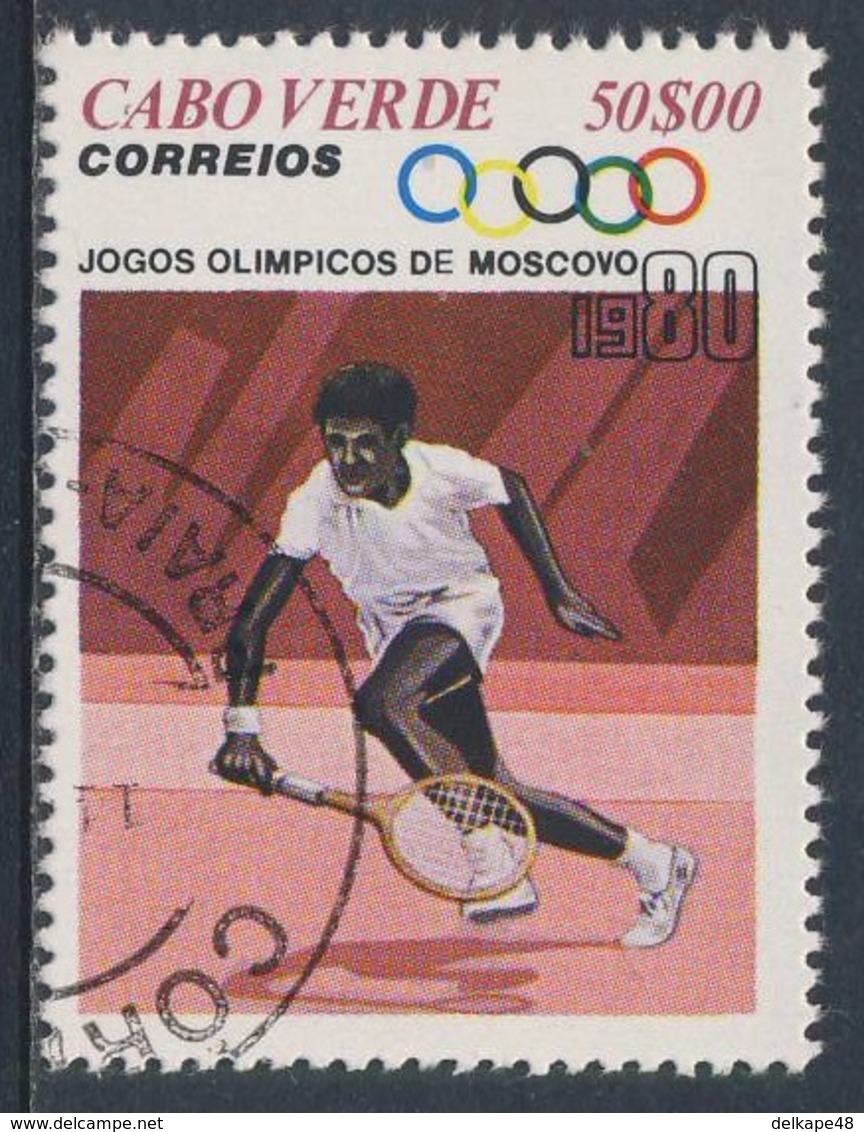 Cape Verde Kap Verde 1980 Mi 412 YT 419 Used - Tennis - Olympic Games, Moscow / Olympische Sommerspiele, Moskau - Kaapverdische Eilanden