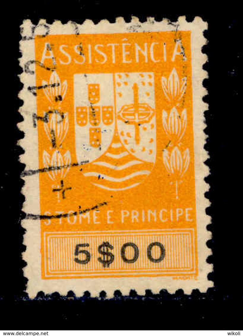 ! ! St. Thomas - 1948 Postal Tax 5$00 - Af. ---- - Used - St. Thomas & Prince