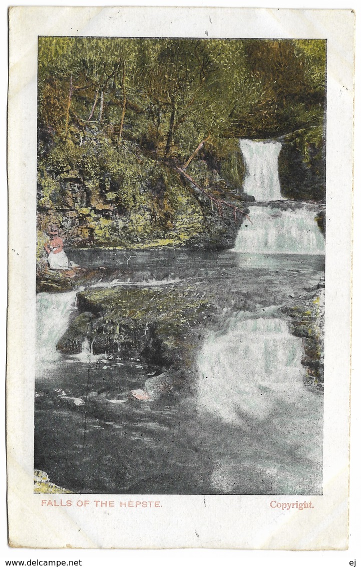 Falls Of The Hepste - Postmark 1904 - Glamorgan